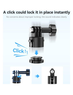 Adaptador de Montaje TELESIN para GoPro y DJI - Liberación Rápida 2