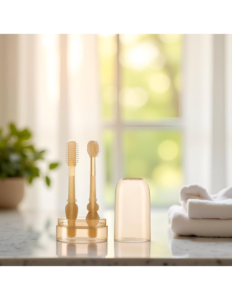 Cepillo de Dientes Infantil Enyolidimk 360 Grados Silicona 0-18M