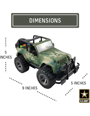 Vehículo Todo Terreno Lollipop 1:16 Ejército EE.UU. Luz y Sonido