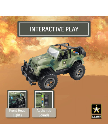 Vehículo Todo Terreno Lollipop 1:16 Ejército EE.UU. Luz y Sonido