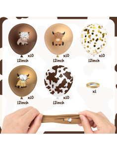 Conjunto de 50 Globos de Vaca de las Tierras Altas K1tpde 2