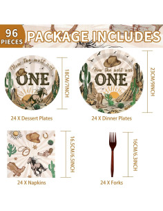 Set de Fiesta Vaquero del Oeste 96 Piezas - Grencian 2