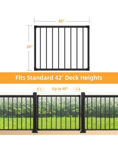 Puerta de acero galvanizado SunCrafts 96.52 cm para deck 2