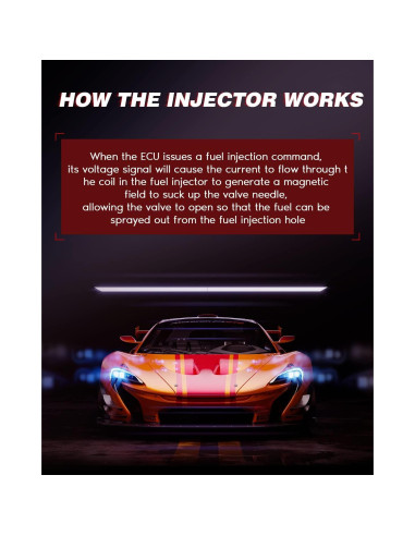 Inyectores de Combustible ANGLEWIDE 23250-65020 6 Pcs para Toyota