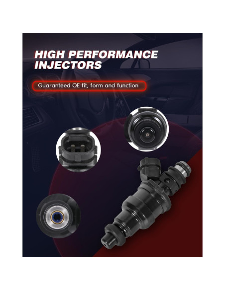 Inyectores de Combustible ANGLEWIDE 23250-65020 6 Pcs para Toyota