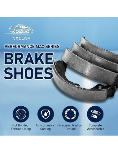 Juego de Zapatas de Freno de Tambor Traseras Nxolnf para Toyota Yaris y Prius