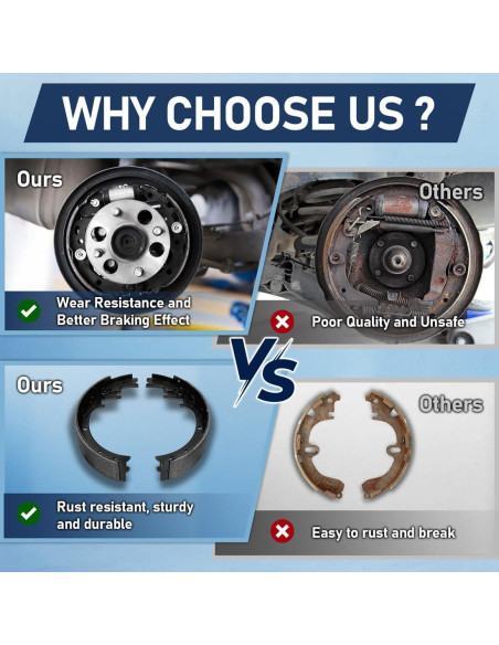 Juego de Zapatas de Freno de Tambor Traseras Nxolnf para Toyota Yaris y Prius
