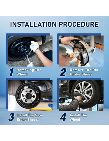 Juego de Zapatas de Freno de Tambor Traseras Nxolnf para Toyota Yaris y Prius