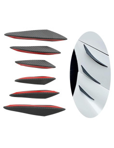 Kit de Canards para Spoiler de Coche Coppialu 6 Pcs Fibra Carbono