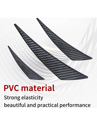 Kit de Canards para Spoiler de Coche Coppialu 6 Pcs Fibra Carbono