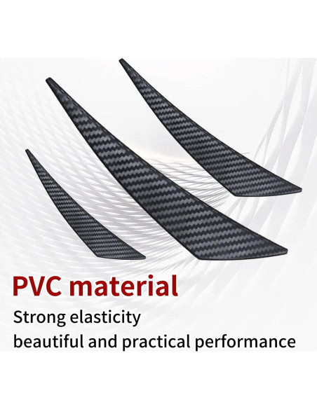 Kit de Canards para Spoiler de Coche Coppialu 6 Pcs Fibra Carbono