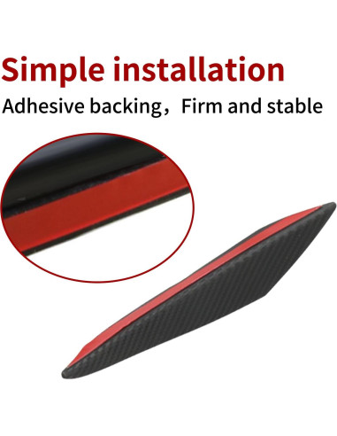 Kit de Canards para Spoiler de Coche Coppialu 6 Pcs Fibra Carbono