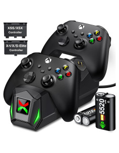 Estación de Carga Doble NealGamefy para Controladores Xbox - 2 Baterías 5520mWh
