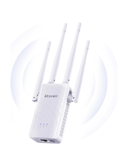 Extensor de WiFi Atoveir 300Mbps 2.4GHz con Ethernet Blanco