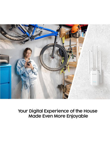 Extensor de WiFi Atoveir 300Mbps 2.4GHz con Ethernet Blanco