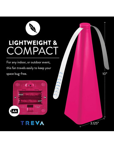 Ventilador Antiinsectos Treva Rosa 2 Paquete - Repelente Ecológico