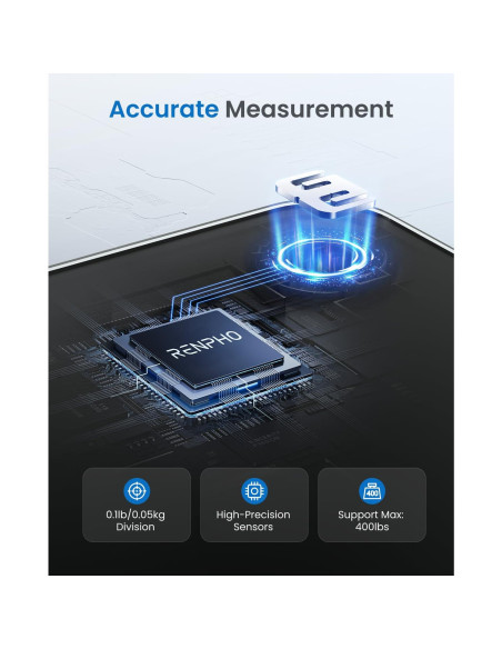 Balanza Digital RENPHO para Peso Corporal 180 kg Pantalla LED