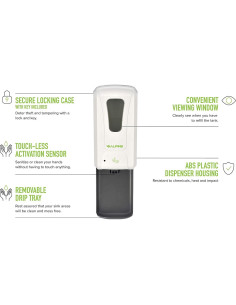 Dispensador Automático de Jabón Sin Contacto Alpine 1200ml Blanco 2
