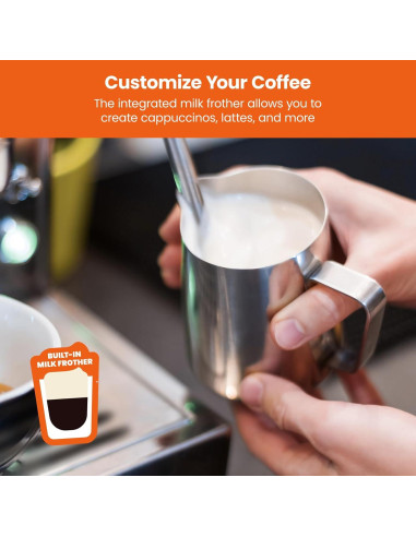 Cafetera Automática Chefman Espresso 6 en 1 con Vaporizador