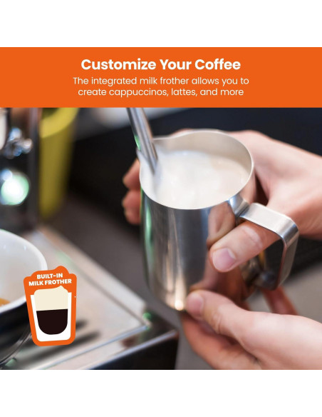 Cafetera Automática Chefman Espresso 6 en 1 con Vaporizador