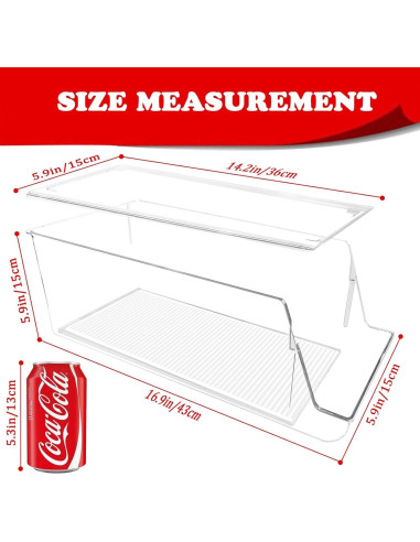 Organizador de Latas de Soda Apilable Euoloart - Capacidad 12 Latas