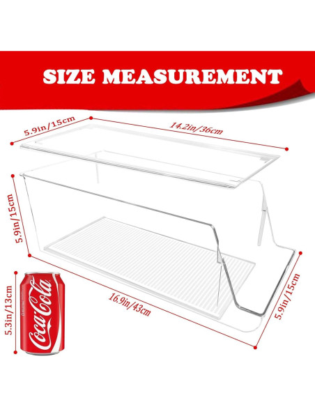 Organizador de Latas de Soda Apilable Euoloart - Capacidad 12 Latas
