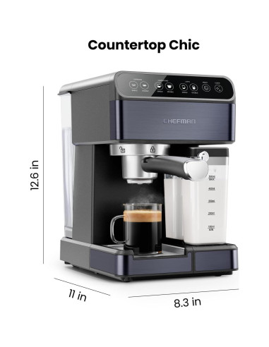 Cafetera Automática Chefman Espresso 6 en 1 con Vaporizador