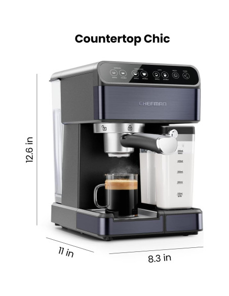 Cafetera Automática Chefman Espresso 6 en 1 con Vaporizador