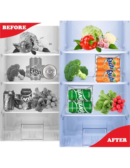 Organizador de Latas de Soda Apilable Euoloart - Capacidad 12 Latas