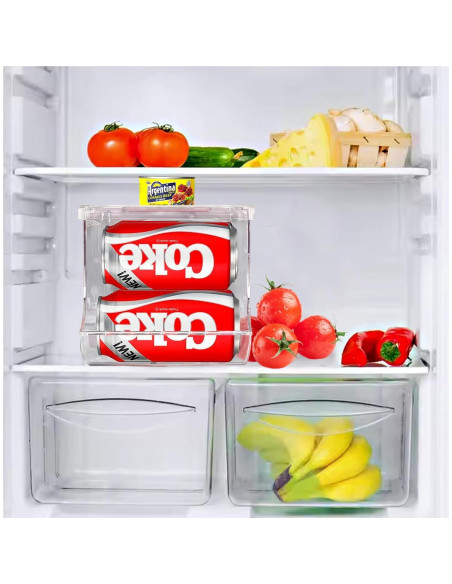 Organizador de Latas de Soda Apilable Euoloart - Capacidad 12 Latas