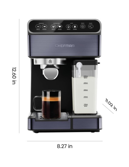 Cafetera Automática Chefman Espresso 6 en 1 con Vaporizador