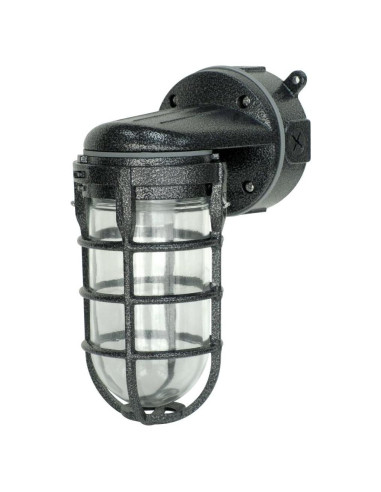 Luz de Montaje en Pared Woods L1707SVBLK 100W Negro Martillado