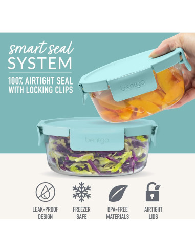 Conjunto de Almacenamiento de Alimentos de Vidrio Bentgo 6 Piezas