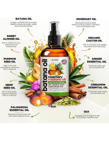 Aceite de Batana 100% Puro Dr. Sebi 59ml - Crecimiento Cabello