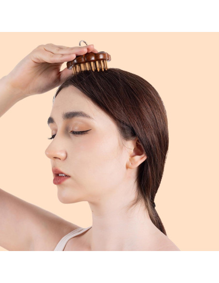 Masajeador de Madera Maji Mama para Cuero Cabelludo 10cm