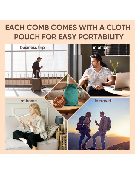 Masajeador de Madera Maji Mama para Cuero Cabelludo 10cm