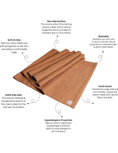 Alfombrilla de Yoga Natural ONE96NINE 61x183 cm Ecológica Antideslizante 2