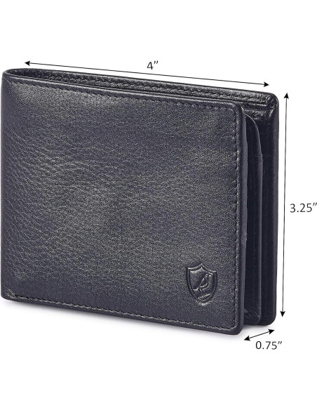 Billetera Bifold Cochoa Hombre Cuero Genuino Negro NAPA RFID
