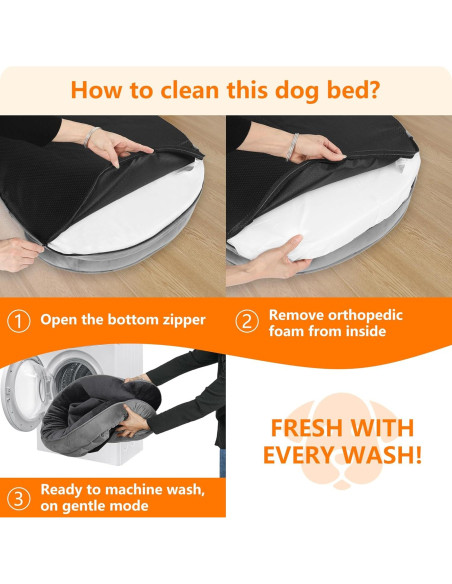 Cama Ortopédica para Perros Grandes DWANTON 106.68x78.74cm Gris