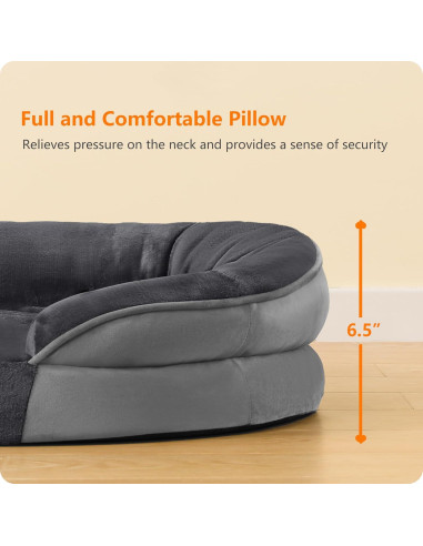 Cama Ortopédica para Perros Grandes DWANTON 106.68x78.74cm Gris