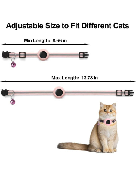 Collar para Gato GPS YGHFC Rosa Impermeable Sin Suscripción