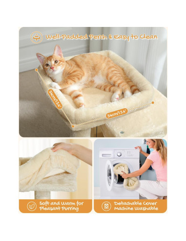 Árbol para Gatos PAWZ Road 76 cm con Duales Condominios Beige