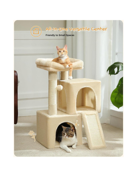 Árbol para Gatos PAWZ Road 76 cm con Duales Condominios Beige Árbol para Gatos PAWZ Road 76 cm con Duales Condominios Beige