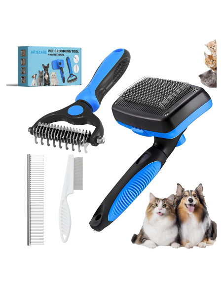 Cepillo 4 en 1 para Mascotas ARTECARE - Deshedding y Aseo