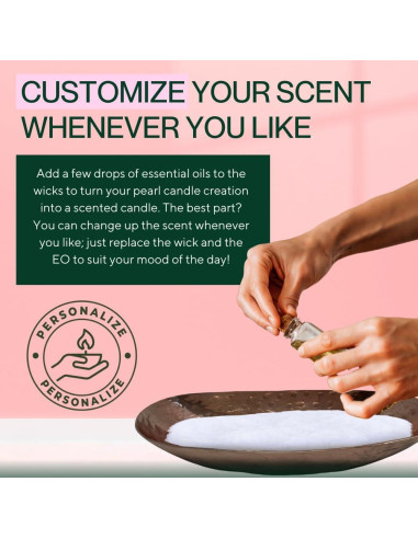 Kit de Velas de Arena Perladas LILY LADUE 0.45kg con Tazón de Cobre