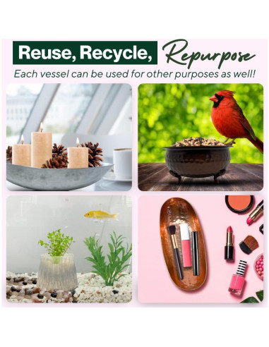 Kit de Velas de Arena Perladas LILY LADUE 0.45kg con Tazón de Cobre