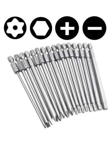 Juego de Puntas Magnéticas Yakamoz 16 Pcs 100mm Hexagonal