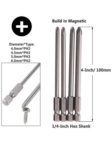 Juego de Puntas Magnéticas Yakamoz 16 Pcs 100mm Hexagonal