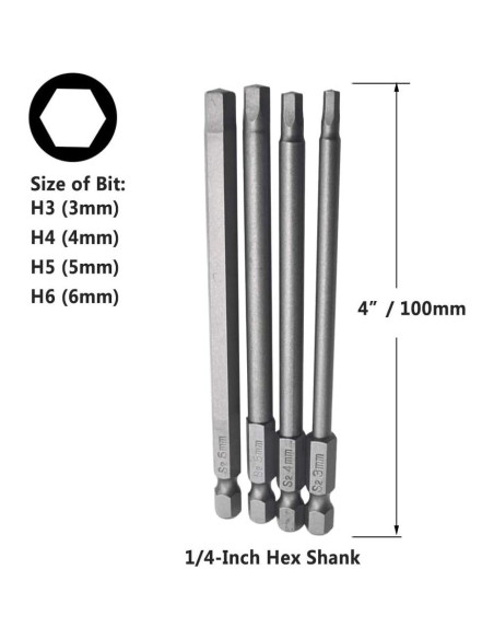 Juego de Puntas Magnéticas Yakamoz 16 Pcs 100mm Hexagonal