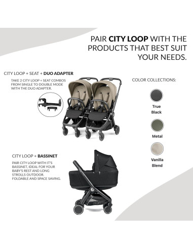Peg Perego City Loop Cochecito Modular y Asiento de Auto